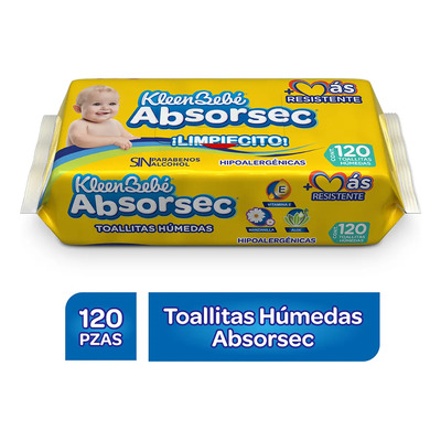 Toallas Humedas Kleenbebé Absorsec Limpiecito 120 Toallitas | MercadoLibre