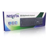 Teclado Pc Usb Nisuta Resistente 12 Teclas Multimedia Hot 