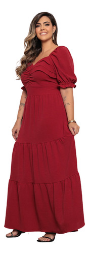 Vestido Feminino Plus Size Festa Casual Evangélico Premium