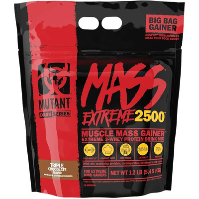 Muscle Mass Gainer Mass Extreme 2500 Mutant 12 Lb Dlc Mt8 Sabor Triple Chocolate | MercadoLibre