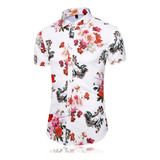 Camisa Hawaina Camisa Floral Camisa Masculina Street Wear