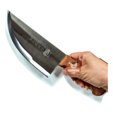 Cuchillo Hacha Cocina Acero Mango Madera Belgrano