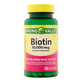 Biotina Spring Valley. 120 Tabletas / 10.000 Mcg