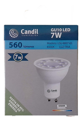 Lampara Dicroica Candil 7w 35° Gu10 Luz Cálida O Fría X2