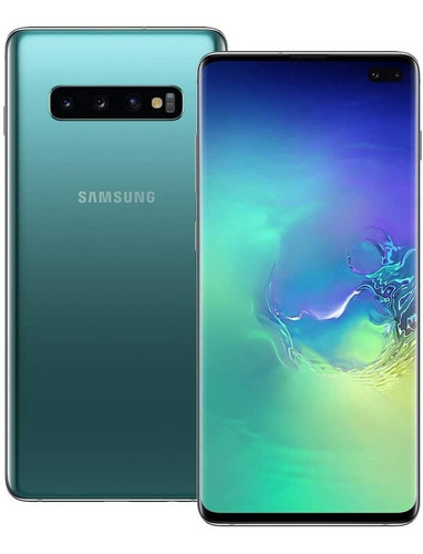 Celular Samsung Galaxy S10+ 128gb 8gb Ram Qhd 2k Verde Con Adaptador Otg