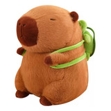 Mochila De Peluche Capibara Y Tortuga Bebé