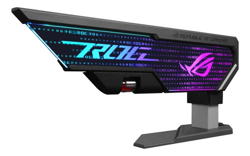 Soporte Para Gpu Asus Rog Strix Herculx Con Rgb Anti Sag Color Negro