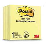 Bloco Post-it Refil Pop Up 76x76 Amarelo C /4 Blocos 100fls 