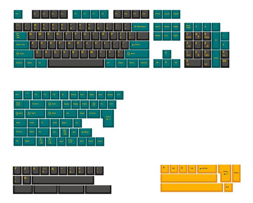 Keycaps Perfil Cherry Profile Abs Double Shot Marrs Green