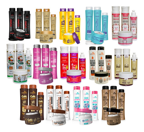 32 (08 Kits) Shampoo Condicionador Máscara Finalizador