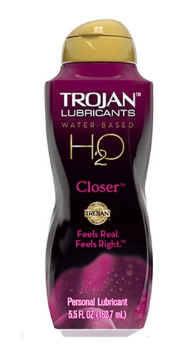 Lubricante Intimo Trojan H2o Closer A Base De Agua 162.7 Ml