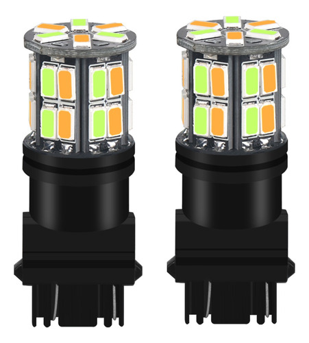 Focos Led 3157 T25 Cuarto Stop Dual Color Direccional, 2 Uni