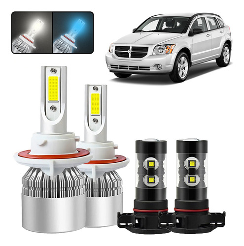 Kit De Focos Led Auto 9008 H13 Para Dodge Alta O Baja Canbus