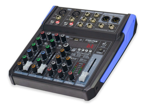 Mezcladora Profesional 6 Canales Bluetooth Steelpro