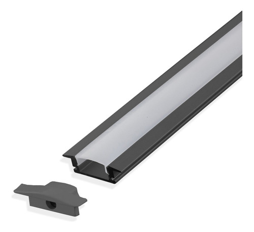 Perfil Alumínio Slim Embutir 23mm Para Fita Led 3 Metros 