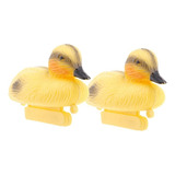 2 Pieces Plastic Floating Duckling Ornament Pa 1