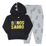 Conjunto Bebê Moletom Pelúciado Masculino Pulla Bulla 