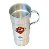 Vaso Chopp Cervecero C/asa Aluminio 550cc El Siglo Color Plateado