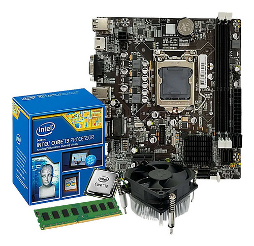 Kit I3 2120 + Placa Mãe H61 + 4gb Ddr3 + Nfe