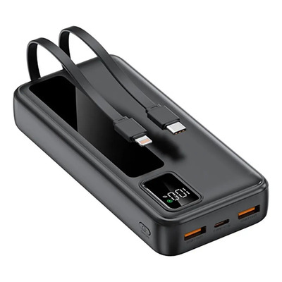 Power Bank 32000mah Bateria Portatil Con 2 Cables Batería Externa 66w Carga Super Rápida Compatible Para Android,iPhone,2 Usb De Salida,portátil Pila Con Pantalla Digital | Meses sin interés