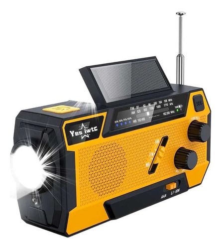 Radio Y Cargador Solar De Emergencia Multiusos