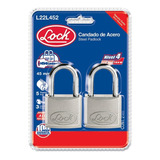 Juego 2 Candados Lock L22l452 Acero Largos 45mm Alta Segurid