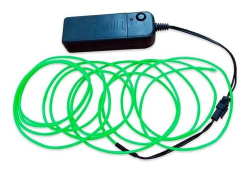 Hilo De Neon Led Luces Cable Interior Exterior 3 Mts Color De La Luz Verde