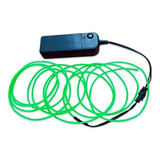 Hilo De Neon Led Luces Cable Interior Exterior 3 Mts Color De La Luz Verde