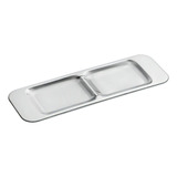 Petisqueira Aço Inox 32 Cm Elegance 2 Divisórias