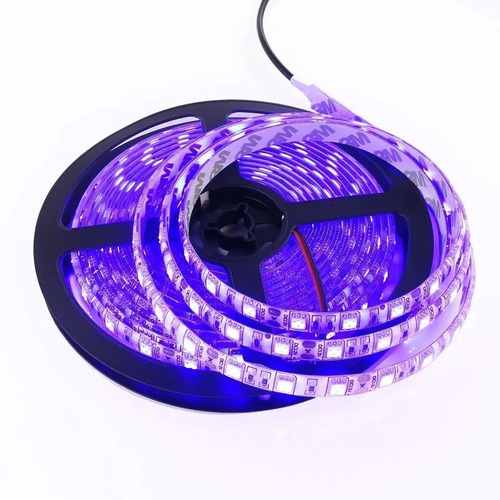 2 Tira Led Luz Ultravioleta 5050 300leds 5mts Sin Eliminador