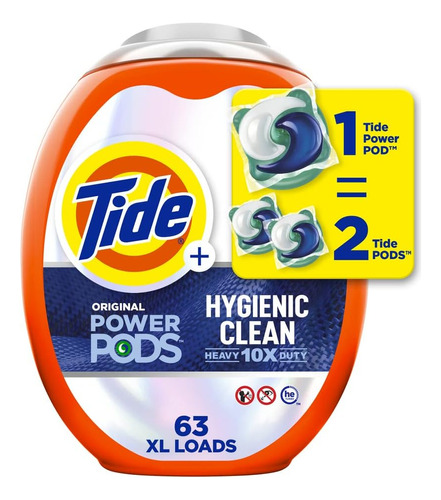 Tide Hygienic Clean Heavy 10x Duty Power Pods Paquetes De De