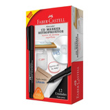 Caneta Faber Castell Retroprojetor 1.0mm Preta C/12