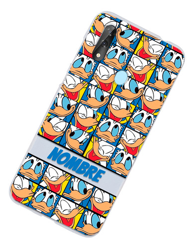 Funda Para Zte Pato Donald Personalizada Con Tu Nombre