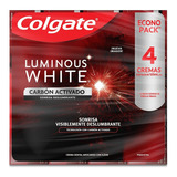 Pasta Dental Con Carbón Activado Colgate Luminous White 4pzs