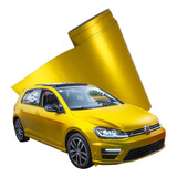 Vinil Automotriz Oro Amarillo Mate Cromo Autoelite 1m X 1.52