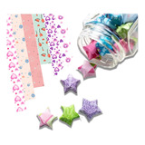Origami Tiras Cintas X 50 Papel Estampa Motivo San Valentin