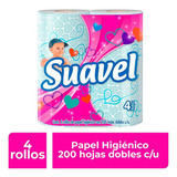 Papel Higiénico Suavel 4 Rollos De 200 Hojas