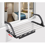 Tendedero De Ropa Multiuso Plegable Para Balcon Color Negro