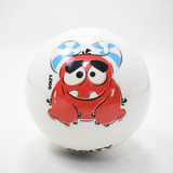 Pelota En Pvc Golty Monsters Color Blanco