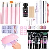 41pcs Extensões De Unhas Acrílico Gel Esmalte Set Polygel   