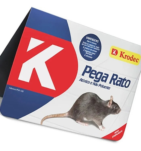Ratoeira Adesiva Cola Rato Camundongo Ratazana Krodec  5 Pçs