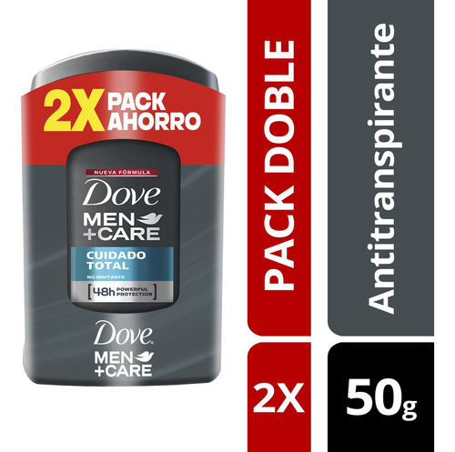 Dove Men+care Pack 2 Unidades Desodorante Cuidado Total 50gr