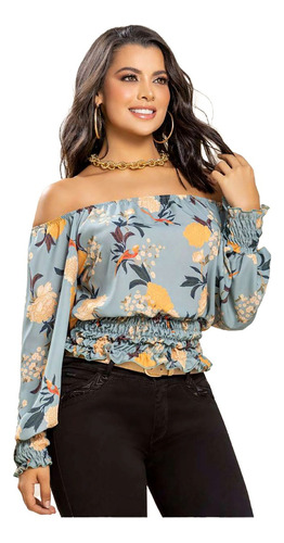 Blusa Elegante De Moda Para Dama Crop Top Blusa 442 Ka