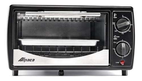 Horno Electrico Acero Inoxidable Alpaca Negro 9l 