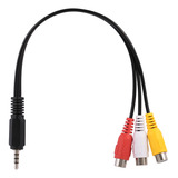 Cable De Vídeo 3 A Rca 3, Adaptador De Audio De Calidad Av,