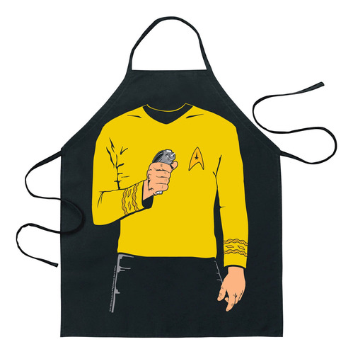 Delantal Cocina Star Trek Capitan Kirk Enterprise