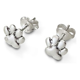 Aros Huella Perro 7mm Plata Fina