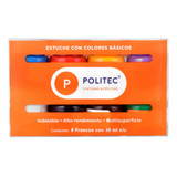 Set C/8 Pz Pinturas Acrilicas Politec 30ml Varios Modelos