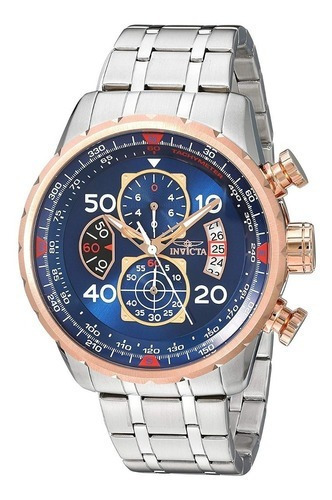 Invicta Hombre Aviator Con Cronógrafo 48mm Acero Inoxidable