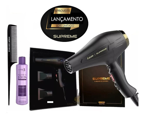 Secador Lizze Supreme 2600w Lançamento + Brinde C/nf